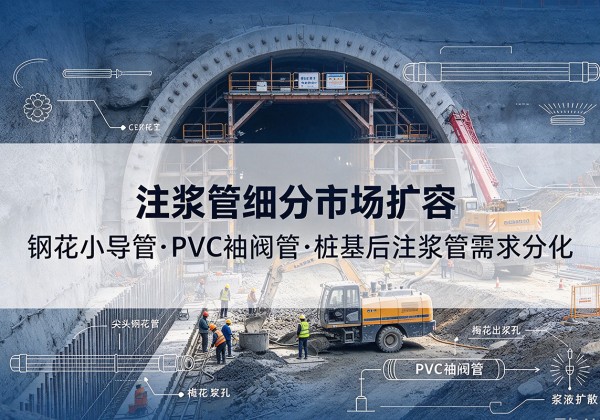 云阳注浆管细分市场扩容，隧道钢花小导管、PVC 袖阀管、桩基后注浆管需求分化